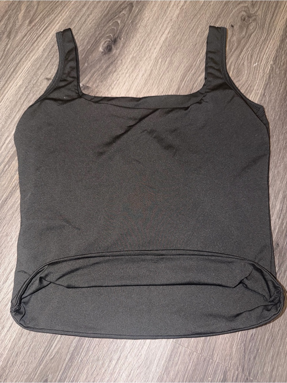 Black Women's Square Neck Tank Top - Unbranded